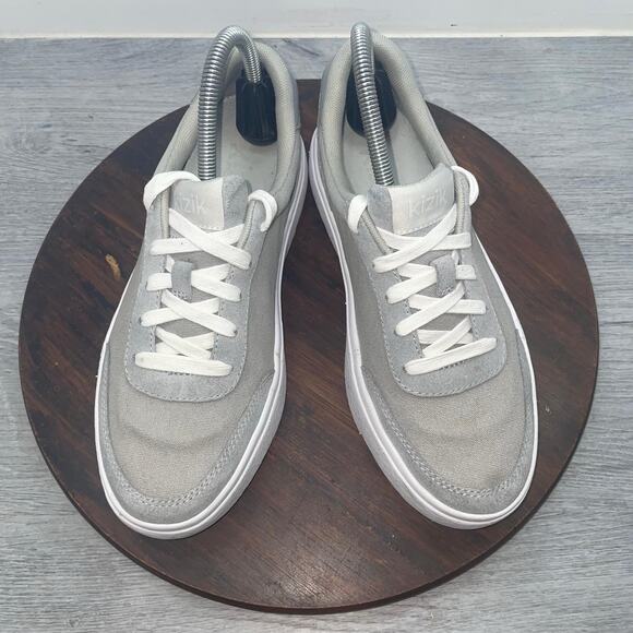 Kizik Unisex Adult Prague Gray Canvas Suede Hands Free Sneakers Men’s 6 W 7.5 main image 5